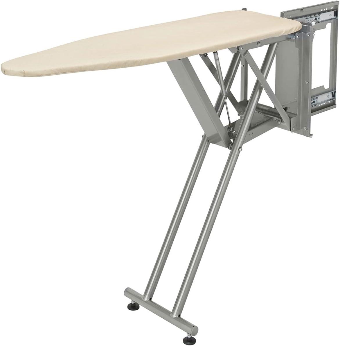 Rev-A-Shelf Sidelines Premiere Pop Up Ironing Board  for Custom Laundry/Closet Systems w/ Soft-Close, Metal Frame, & Adjustable Feet, CPUIBSL-14-SM-1