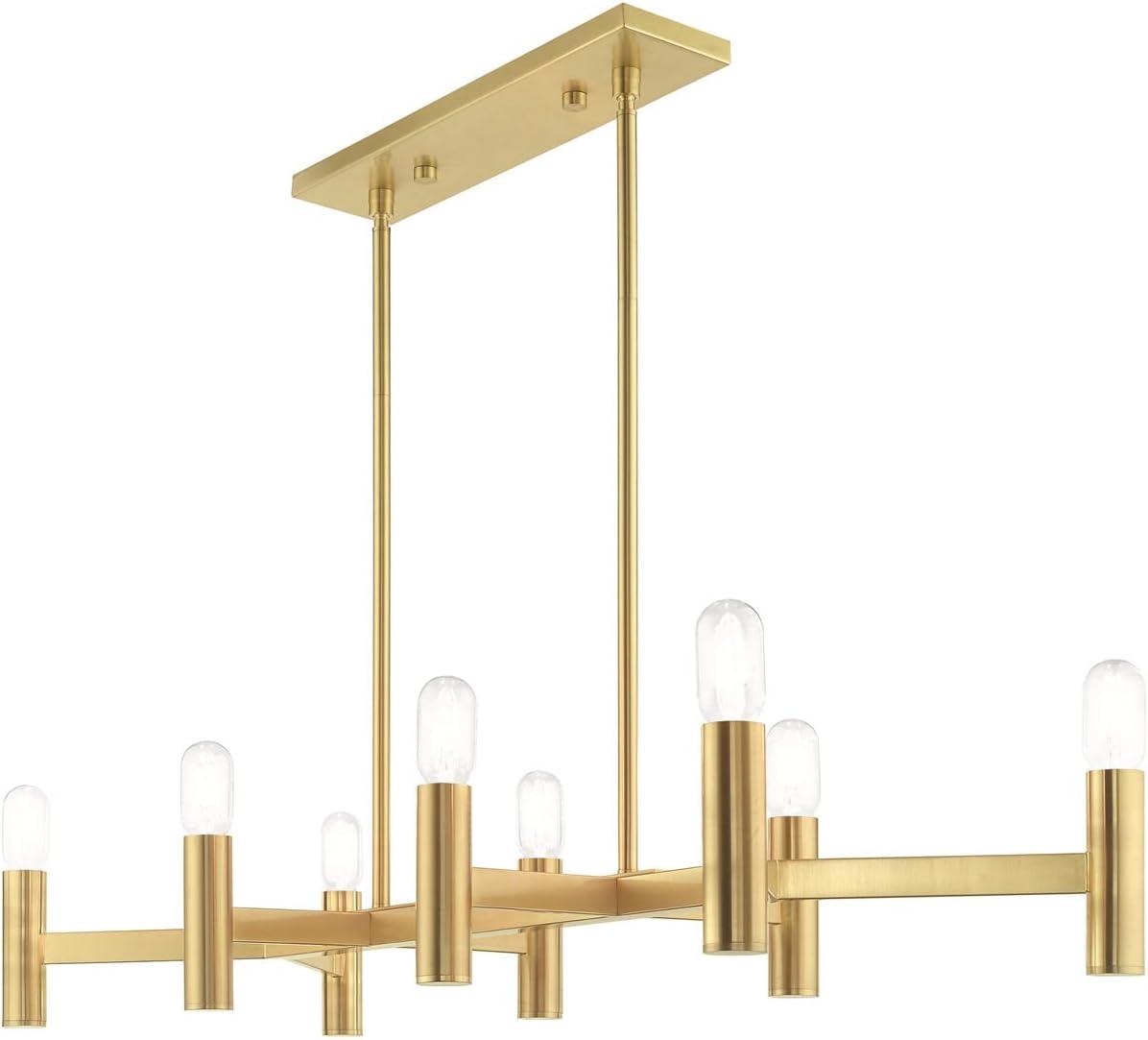 Livex Lighting Copenhagen 8 - Light Chandelier in  Satin Brass