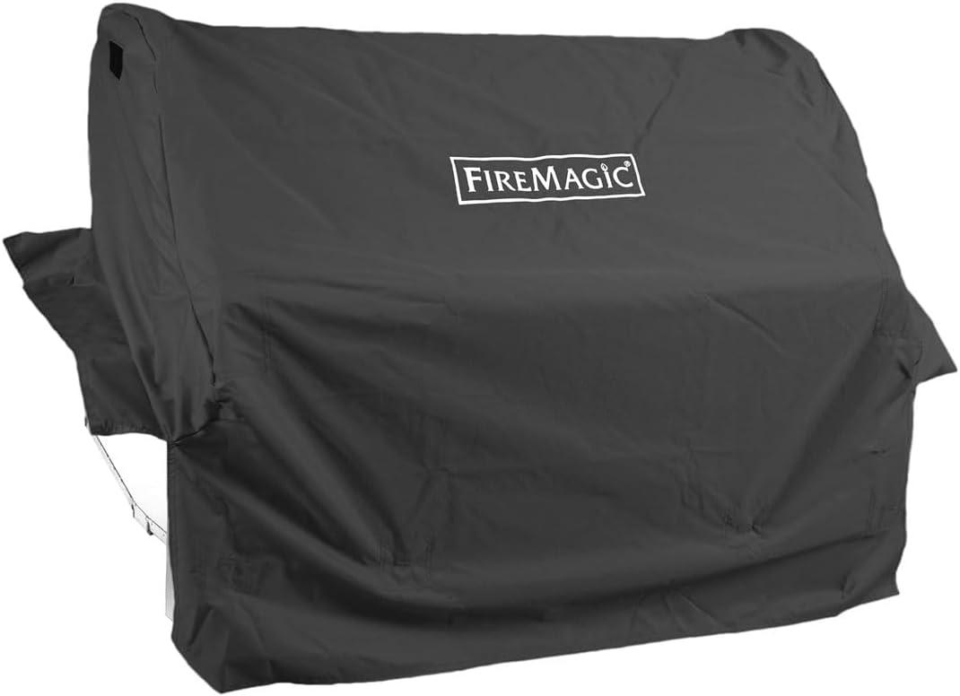 Black PVC and Polyester Grill Cover for 24-Inch Built-in Grills