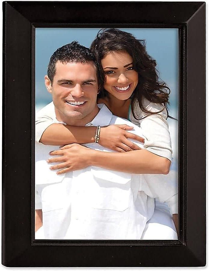 Classic Black Wood 8x10 Tabletop and Wall Photo Frame