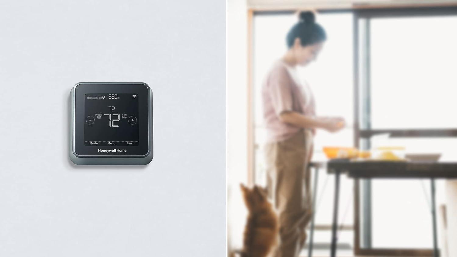 Honeywell Home T5 Smart Touchscreen Thermostat Black - Sleek Design and User-Friendly-
