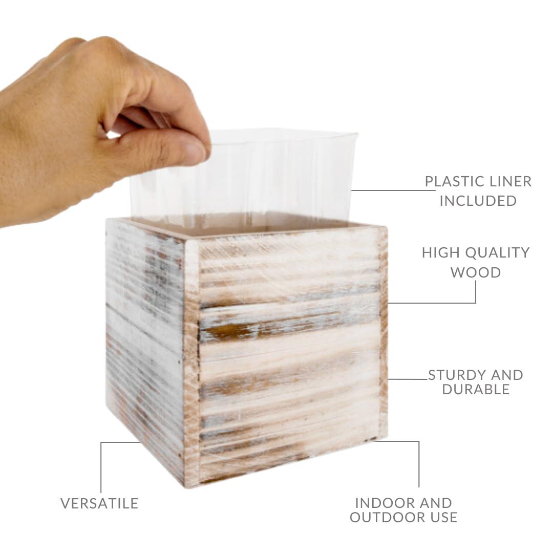 Union Rustic Gritton Wood Table Vase (Set of 6)