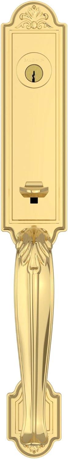 Baldwin Ee.Elixcur.R.Ebe Elizabeth One Piece Single Cylinder Keyed Entry Handleset - Brass