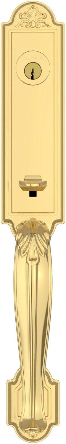 Baldwin Ee.Elixcur.R.Ebe Elizabeth One Piece Single Cylinder Keyed Entry Handleset - Brass