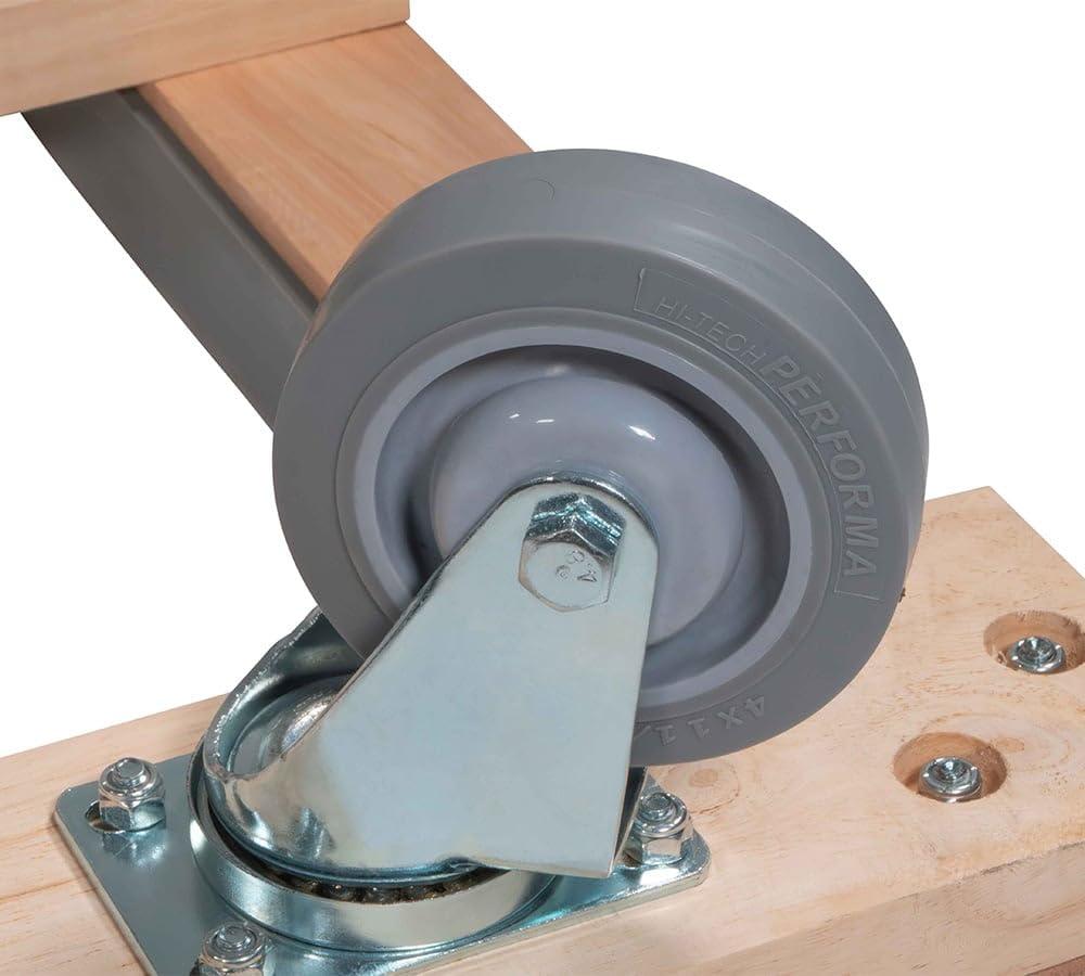 19" x 32" Carpeted Furniture Dolly 4 Wheels 1000 lbs. - Hardwood and Plywood Piano Moving Office Dolly with 3.5" x 4" Swivel Casters Mover