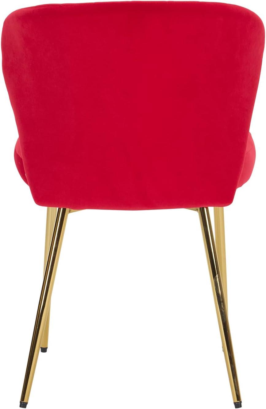 Isaac Velvet Accent Dining Chair Set of 2 | Karat Home - Fuchsia