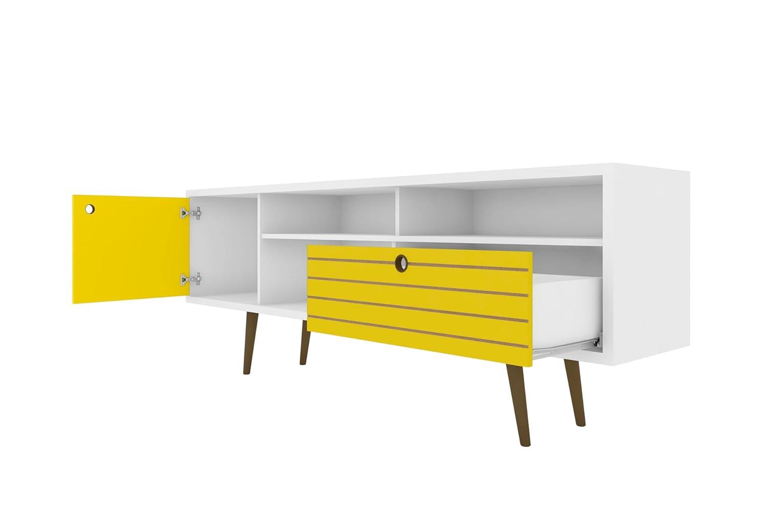 70.86" Mid Century - Modern TV Stand with 4 Shelving Spaces & 1 Drawer, (MHC-202AMC64)