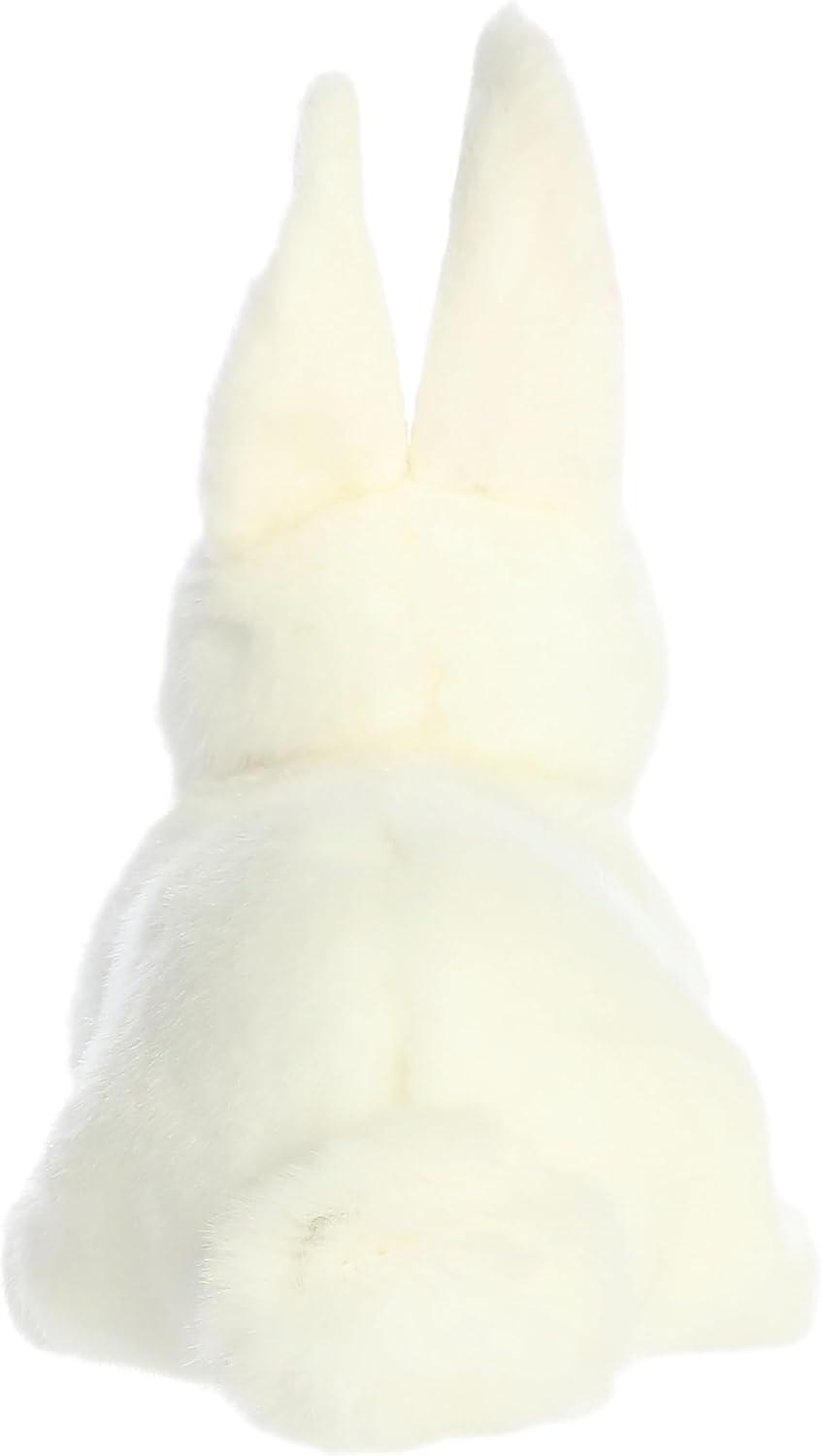 Aurora Small American White Rabbit Miyoni Realistic Stuffed Animal White 8"