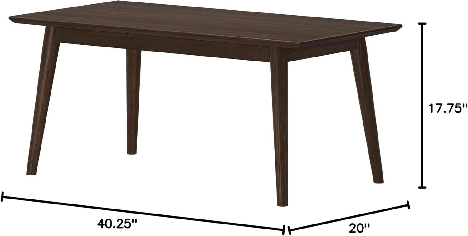 Plank+Beam 40" Mid Century Modern Coffee Table, Solid Wood Tables for Living Room