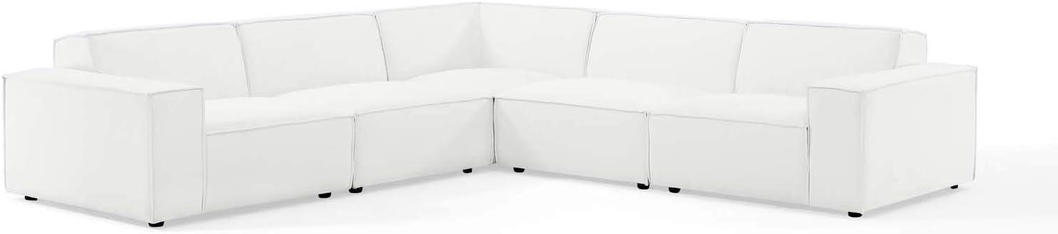 5pc Restore L-Shaped Sectional Sofa White - Modway