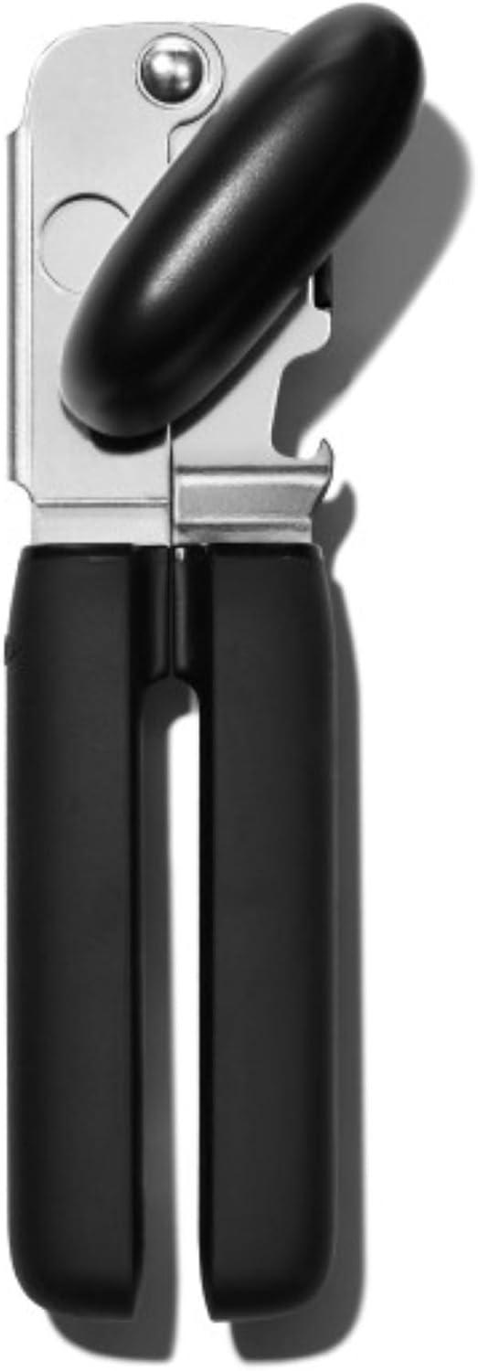 Black Stainless Steel Can Opener with Ergonomic Handle