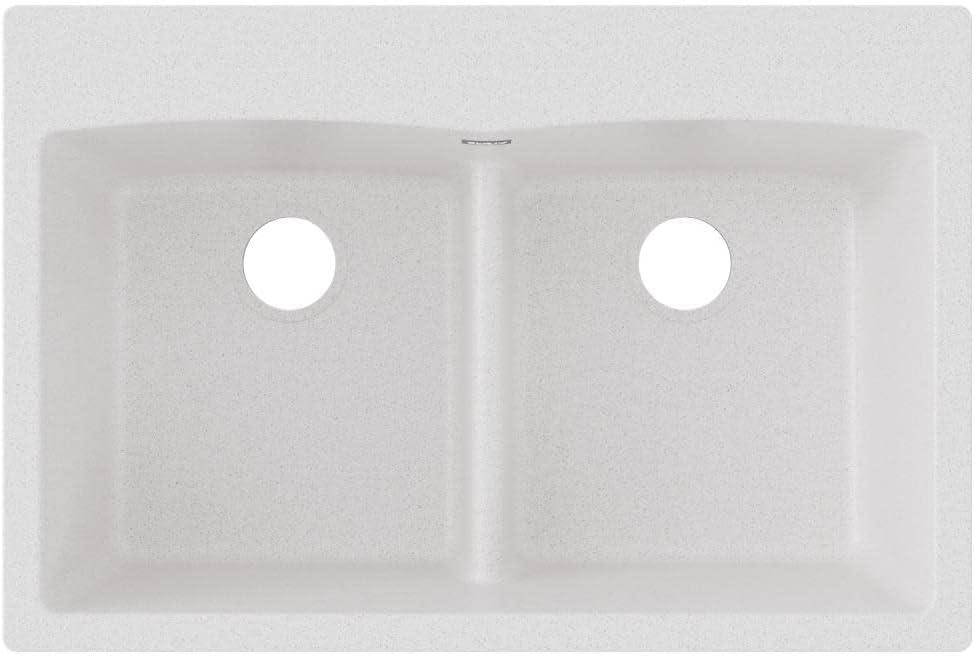 Quartz Classic 33" x 22" x 10" Double Basin Drop-In Kitchen Sink