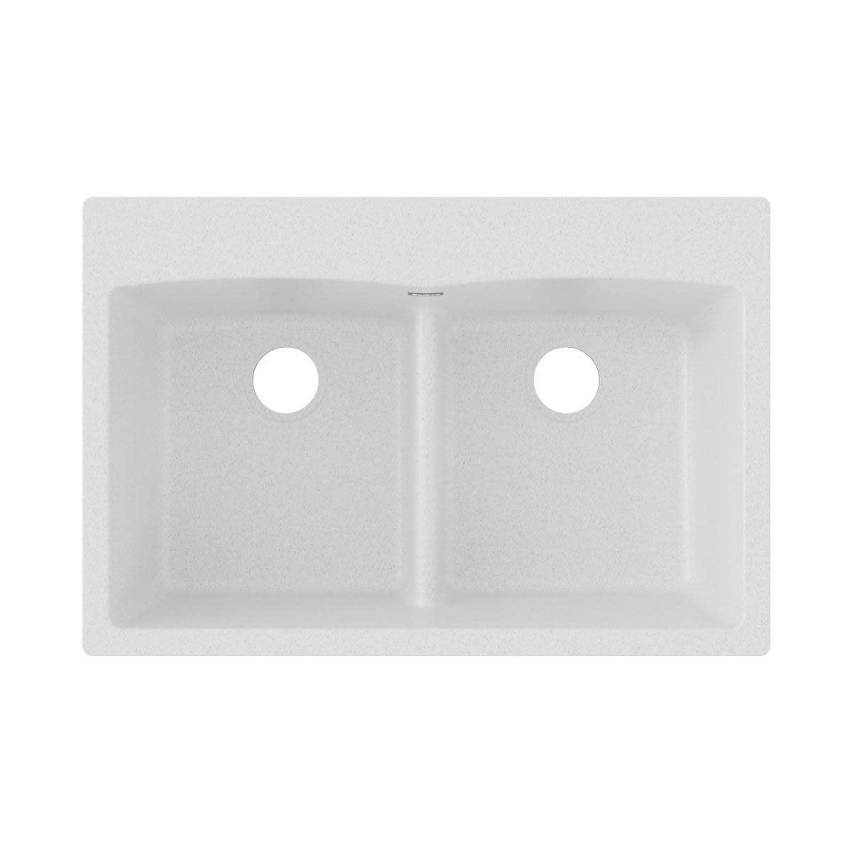 Quartz Classic 33" x 22" x 10" Double Basin Drop-In Kitchen Sink