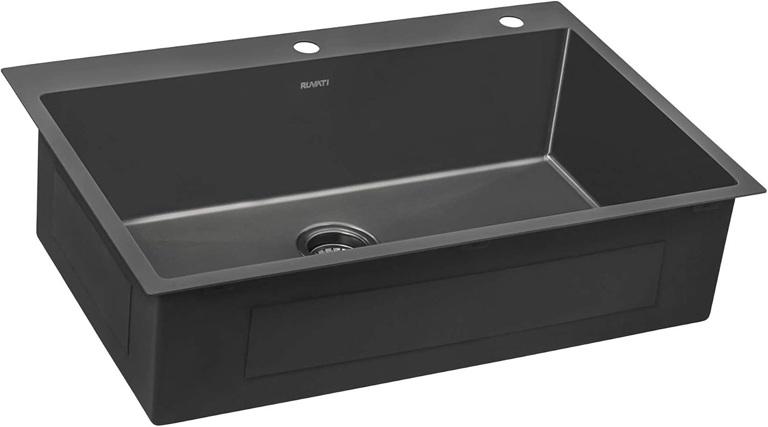 Ruvati 33 x 22 inch Stainless Steel Drop-in Topmount Kitchen Sink