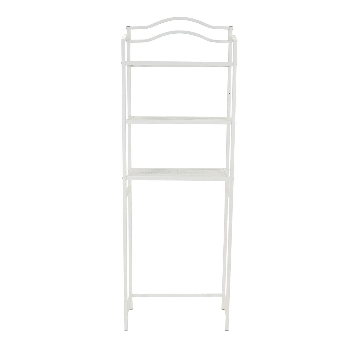 3-Tier Metal Bathroom Storage Shelf, White