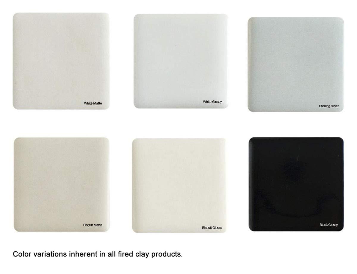 Porcelain Recess Niche Tissue Toilet Paper Holder - White Glossy - Approx 6"x6" - Bathroom Shower Premade