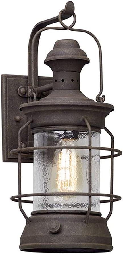 Troy Lighting Atkins 1 - Light Wall Light in  Centennial Rust Clear Textured Shade