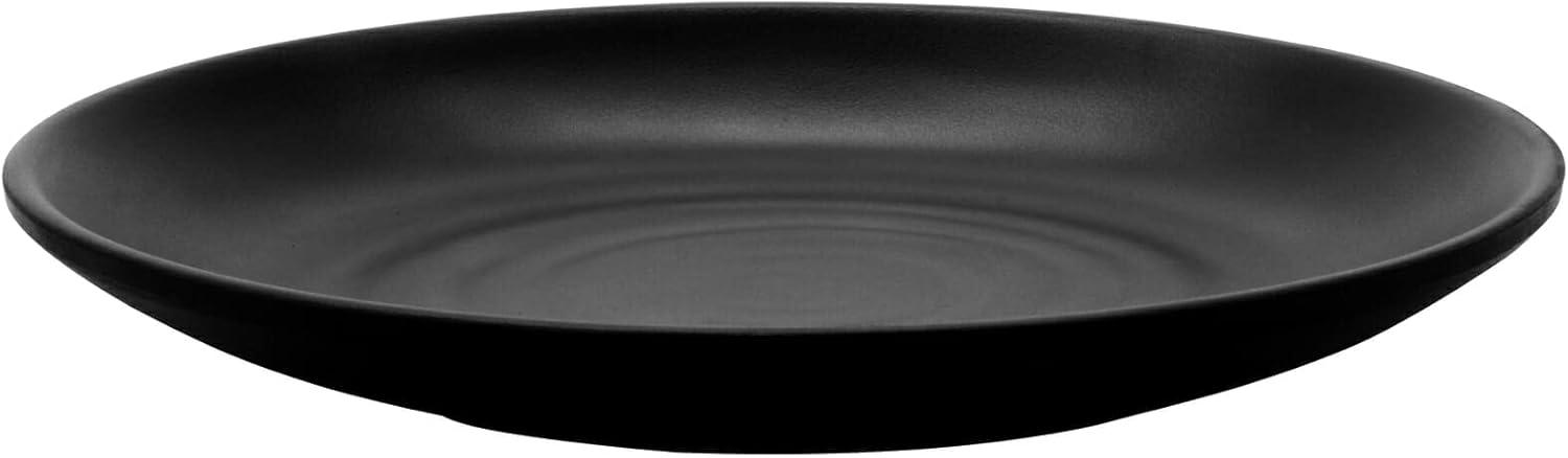 Matte Black Melamine 7.25" Round Salad Plate