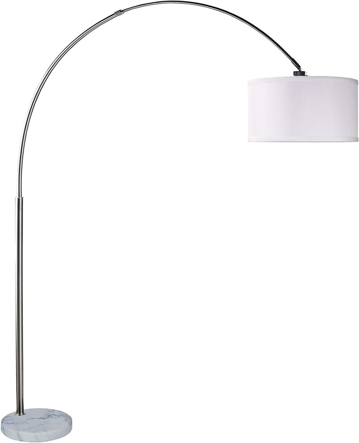 Milton Green Stars Sophia Adjustable 81-Inch Arc Floor Lamp with Marble Base-Color:Gray