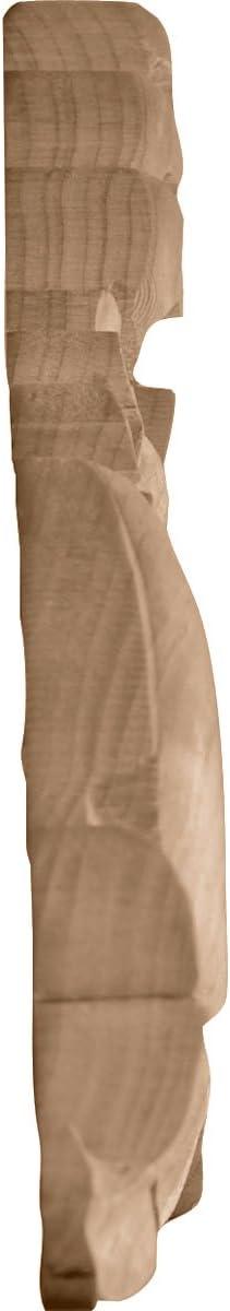 Ekena Millwork 24 1/8"W x 5 1/8"H x 3/4"D Medium Farmingdale Center with Scrolls, Maple