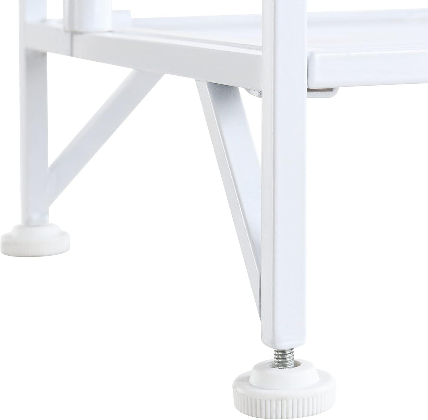 Convenience Concepts XTRA-Storage 2 Tier Folding Metal Shelf Bookcase, White