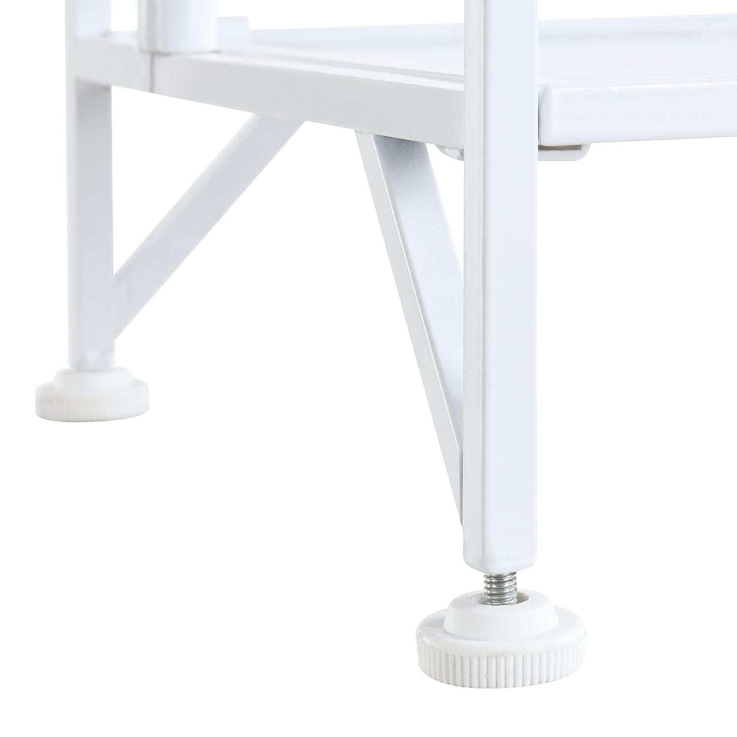 Convenience Concepts Designs2Go Corner Plant Stand in White Metal Frame Finish