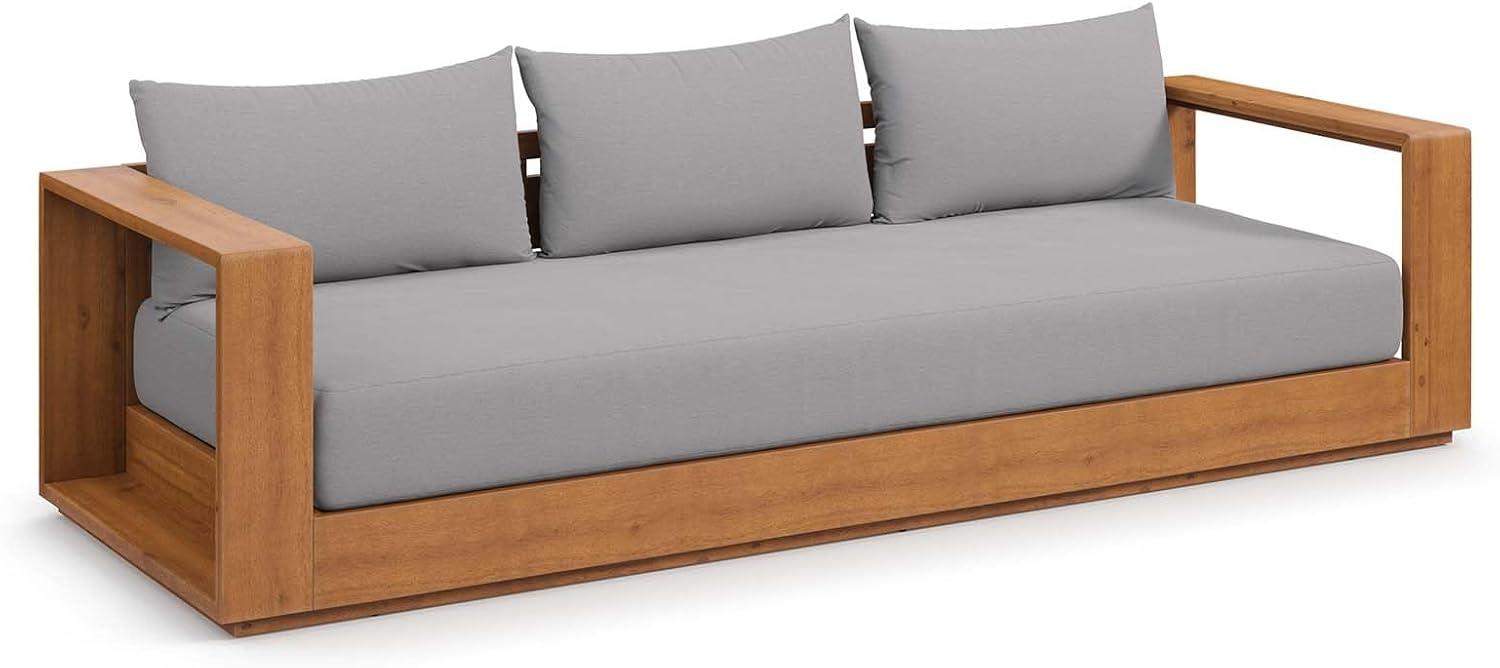 Tahoe Natural Acacia Wood Three-Seater Outdoor Sofa