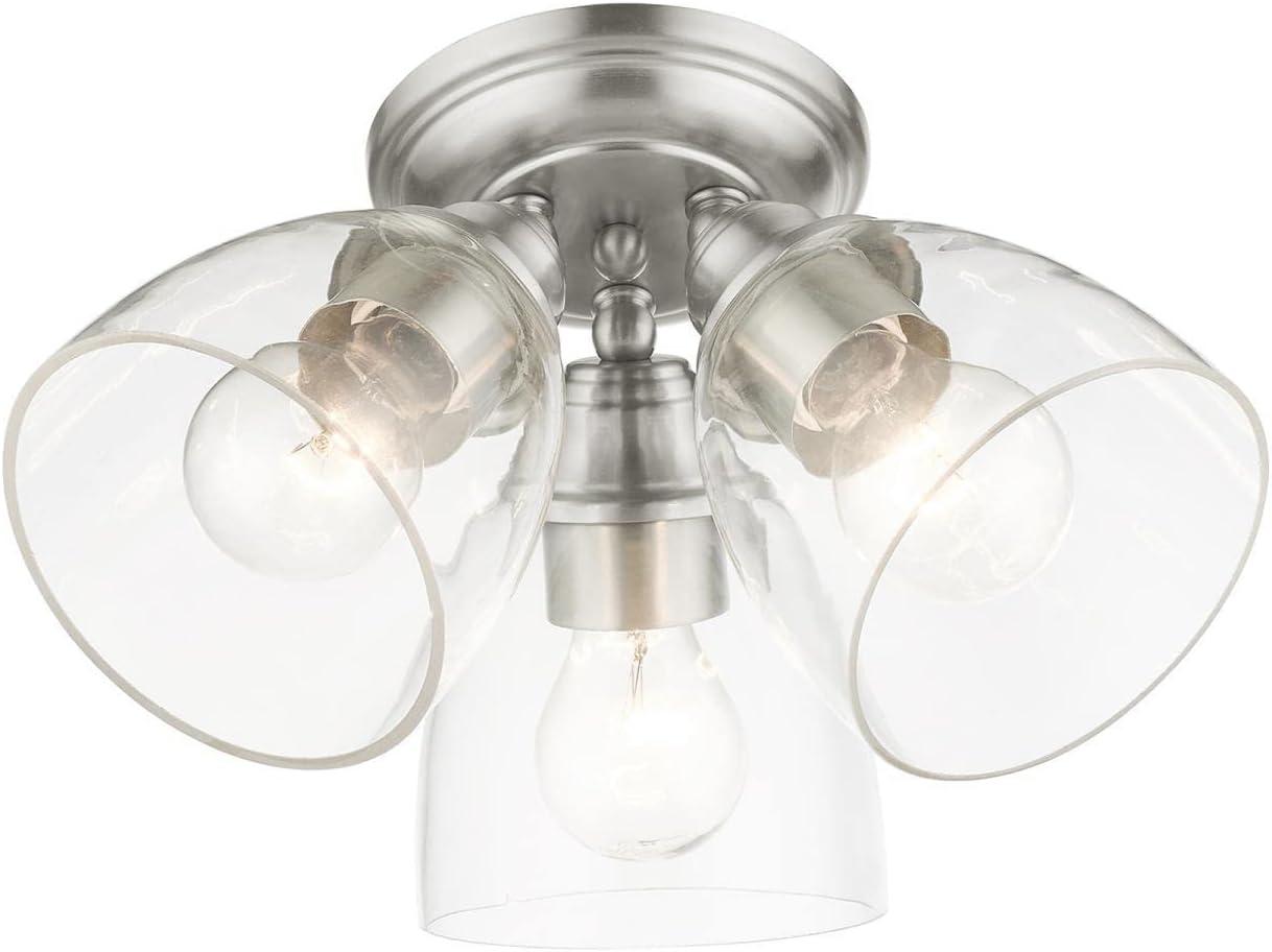 Livex Lighting Montgomery 3 - Light Flush Mount in  Brushed Nickel