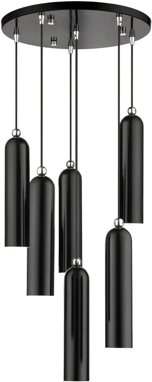 Livex Lighting Ardmore 6 - Light Pendant in  Shiny Black