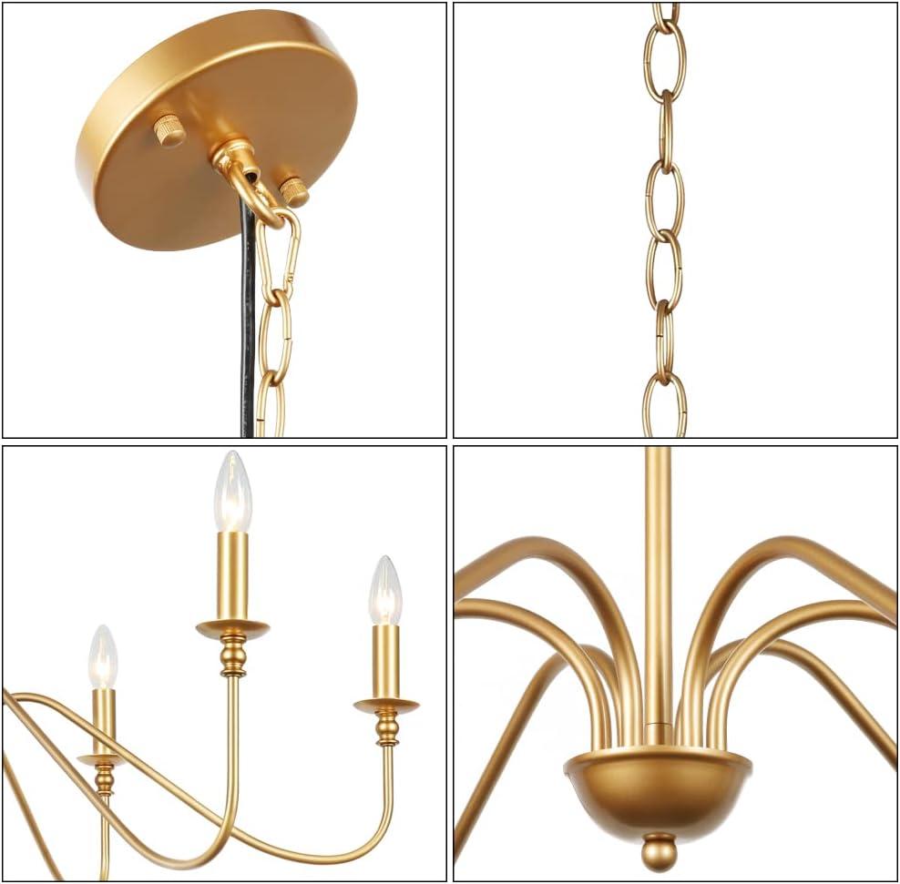 Enspijk 6-Light Classic Iron Candle Chandelier