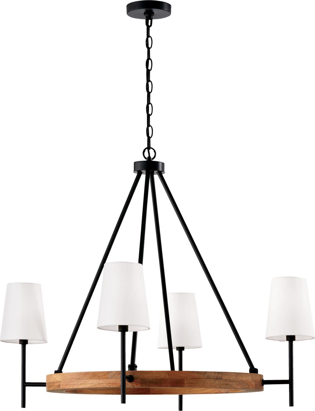 Jonah 4 - Light Dimmable Wagon Wheel Chandelier