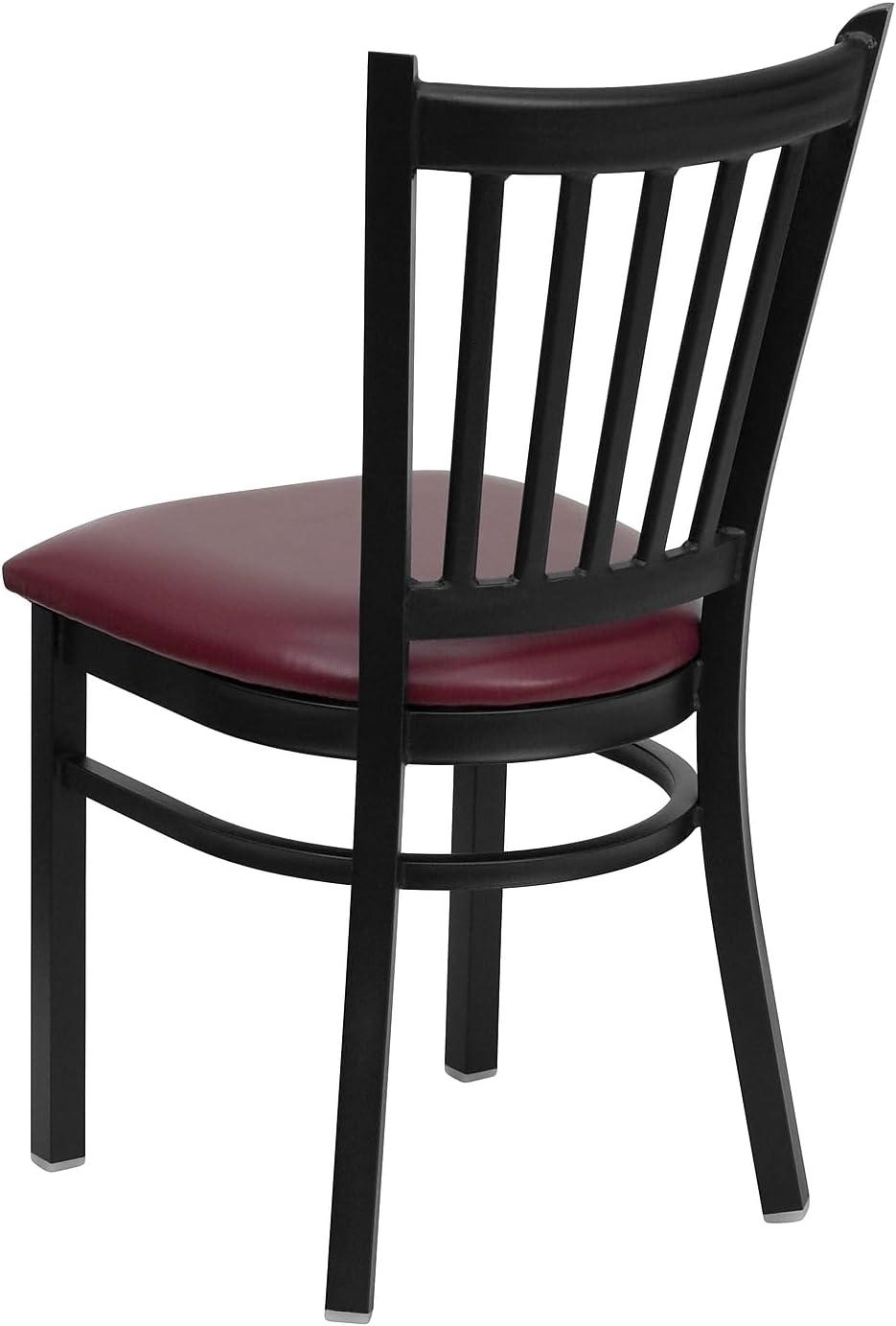 Hercules Prompton Modern Vertical Back Metal Restaurant Chairs by Flash Furniture