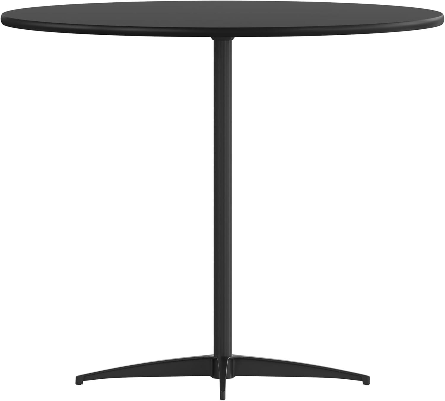 Flash Furniture Marrel Round Wood Cocktail Table with Columns by Flash Furniture
