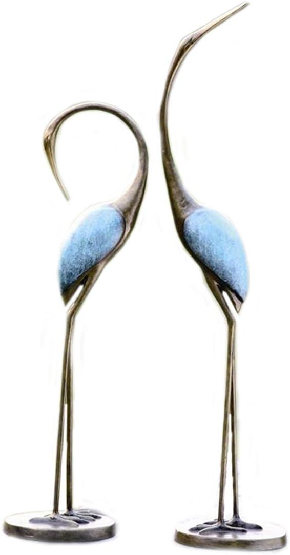 SPI Hand Painted Aluminum Stylized Garden Crane Pair