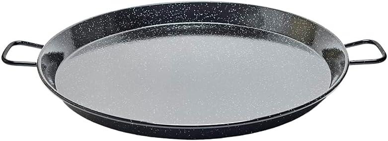 Garcima 32-Inch Black and White Enameled Steel Paella Pan