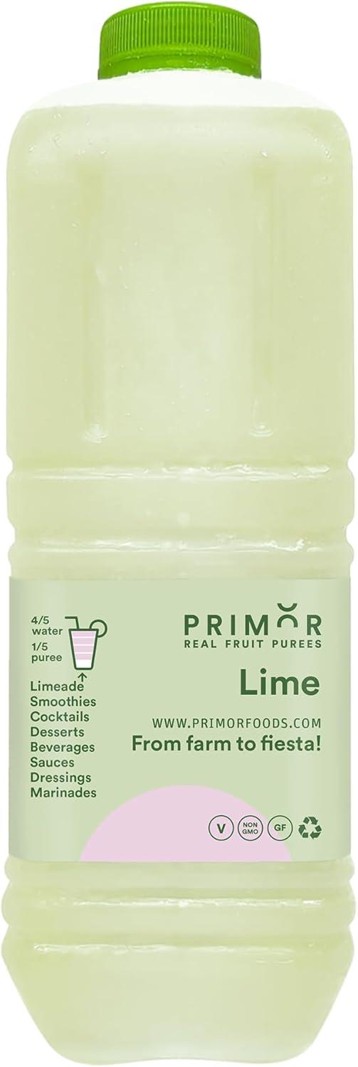 Primor Fruit Purees | Made with Real Fruit | Countless Applications: Juices, Smoothies, Cocktails, Desserts, and More - Lime