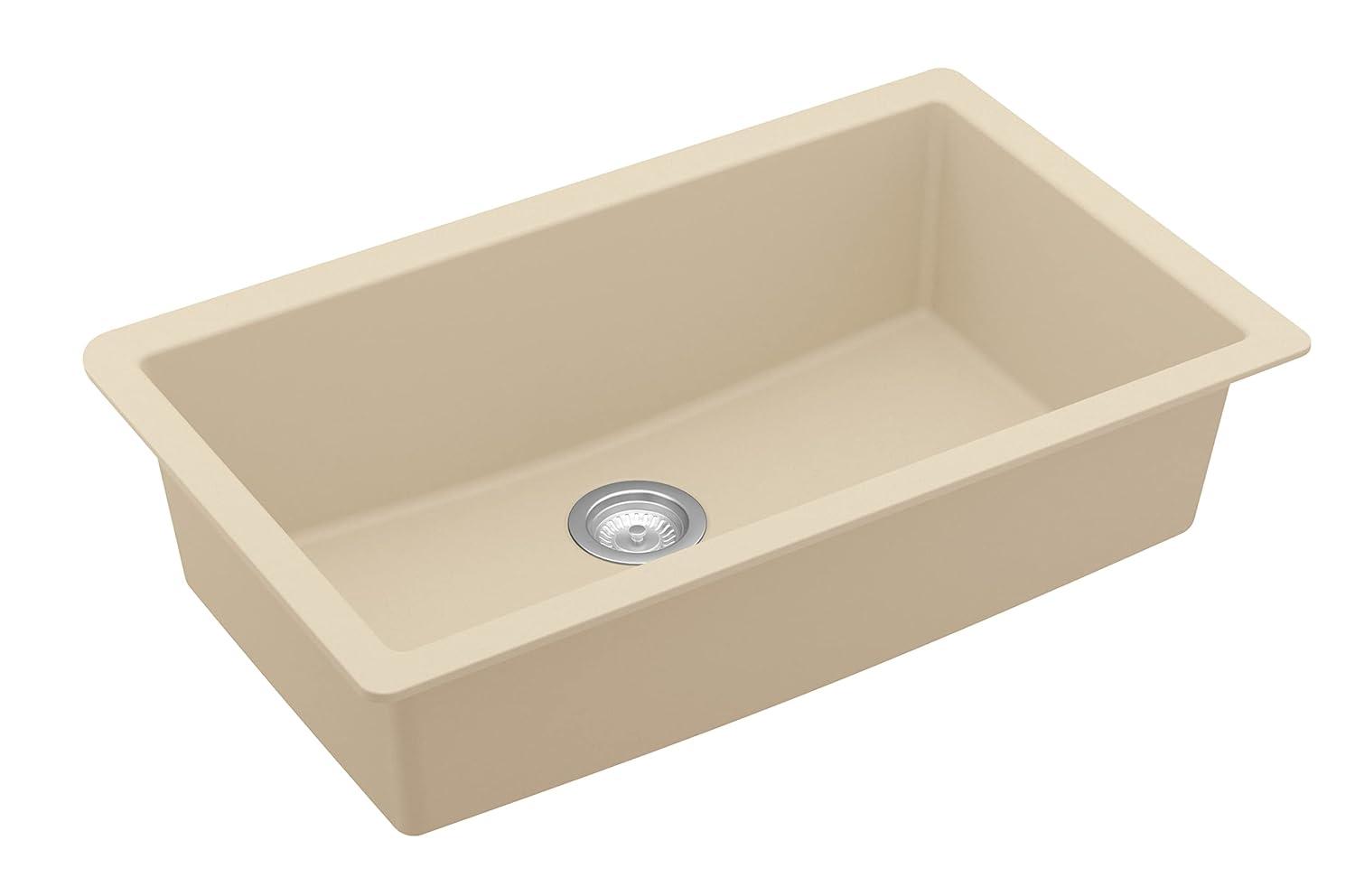 Karran Quartz 32-1/4'' X 19-1/4'' Large Single Bowl Undermount Kitchen Sink