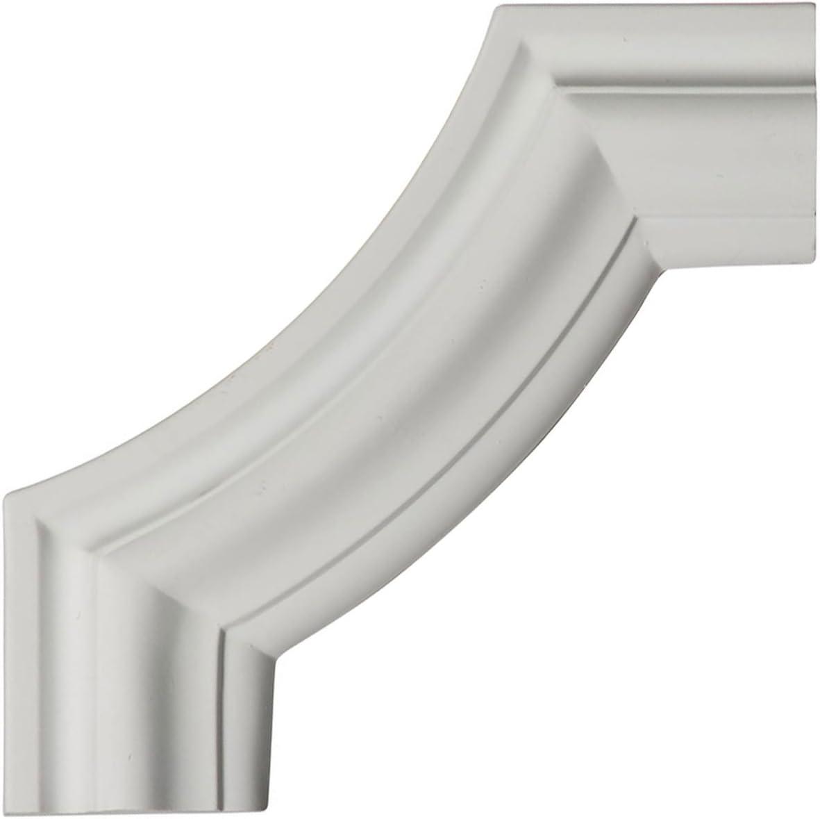 8" White Polyurethane Crown Moulding Corner