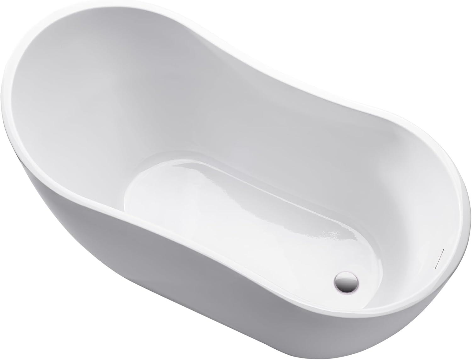 54" X 28" Freestanding Soaking Acrylic Bathtub