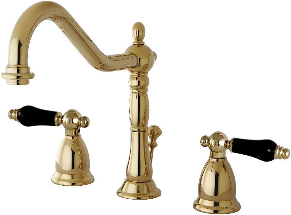 Kingston Brass KS1992PKL Kingston Brass Duchess Two-Handle 3-Hole Deck Mount Widespread Bathroom Faucet with Brass Pop-Up Drain