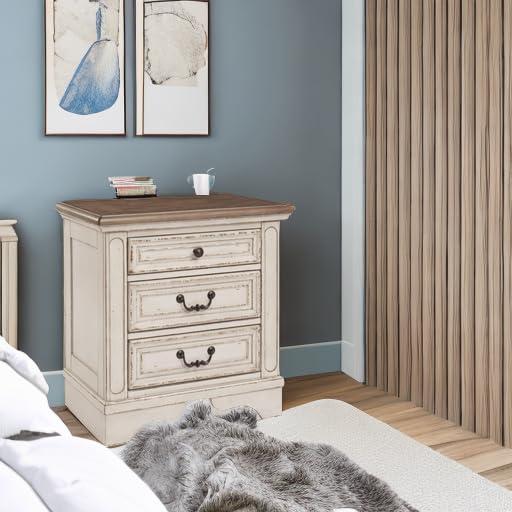Hayley 3 - Drawer Nightstand in White