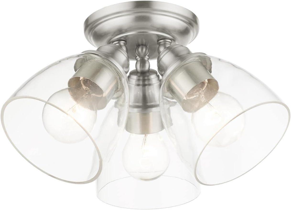 Livex Lighting Montgomery 3 - Light Flush Mount in  Brushed Nickel