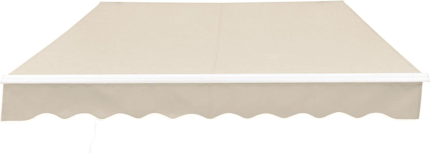 Motorized Retractable White Frame Patio Awning