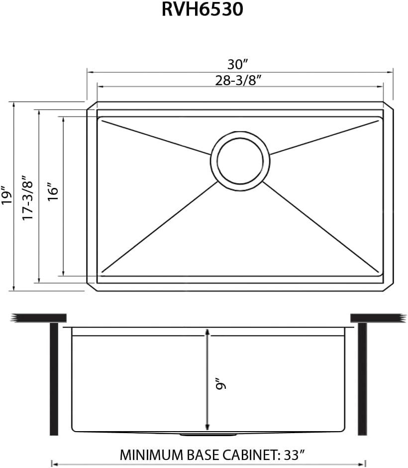 Ruvati 33 inch Stainless Steel Workstation Undermount Kitchen Sink Single Bowl