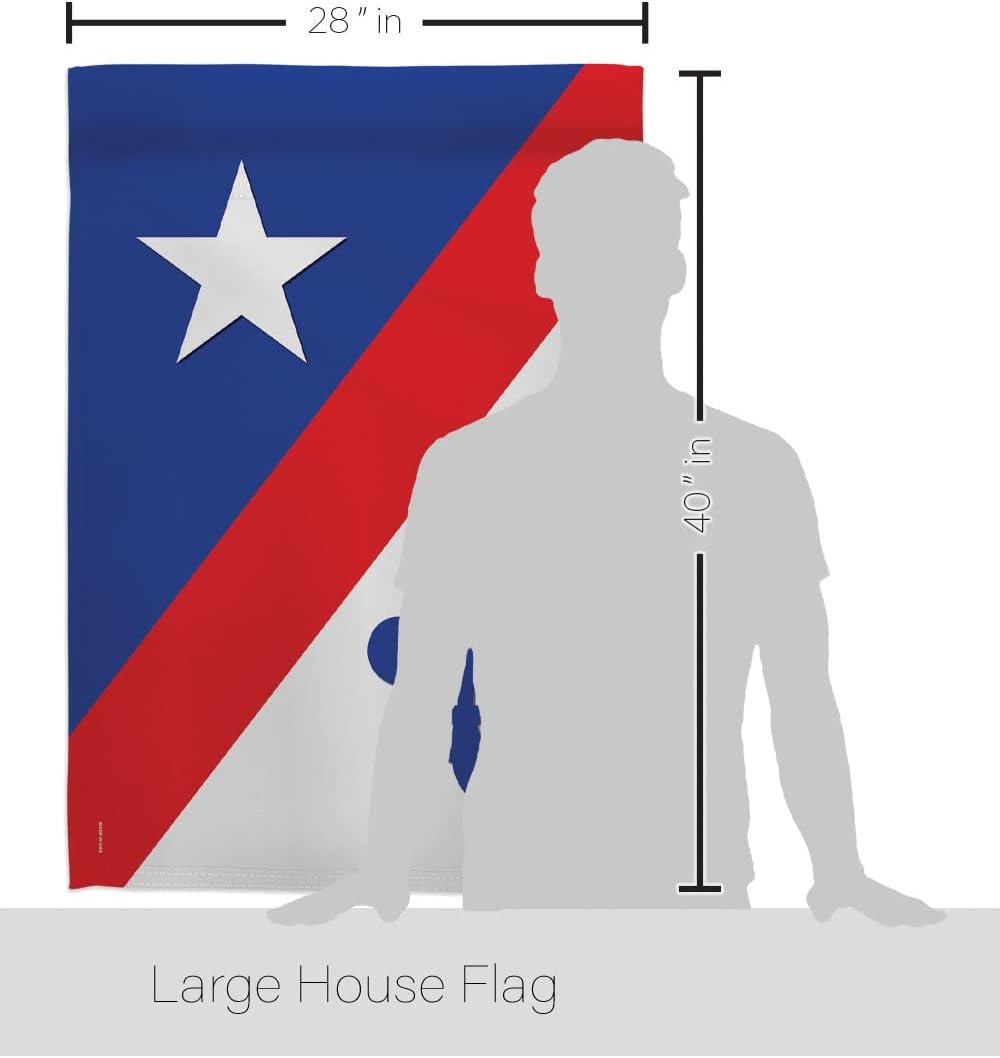 Patriotic Fleur De Lys Double-Sided Polyester House Flag