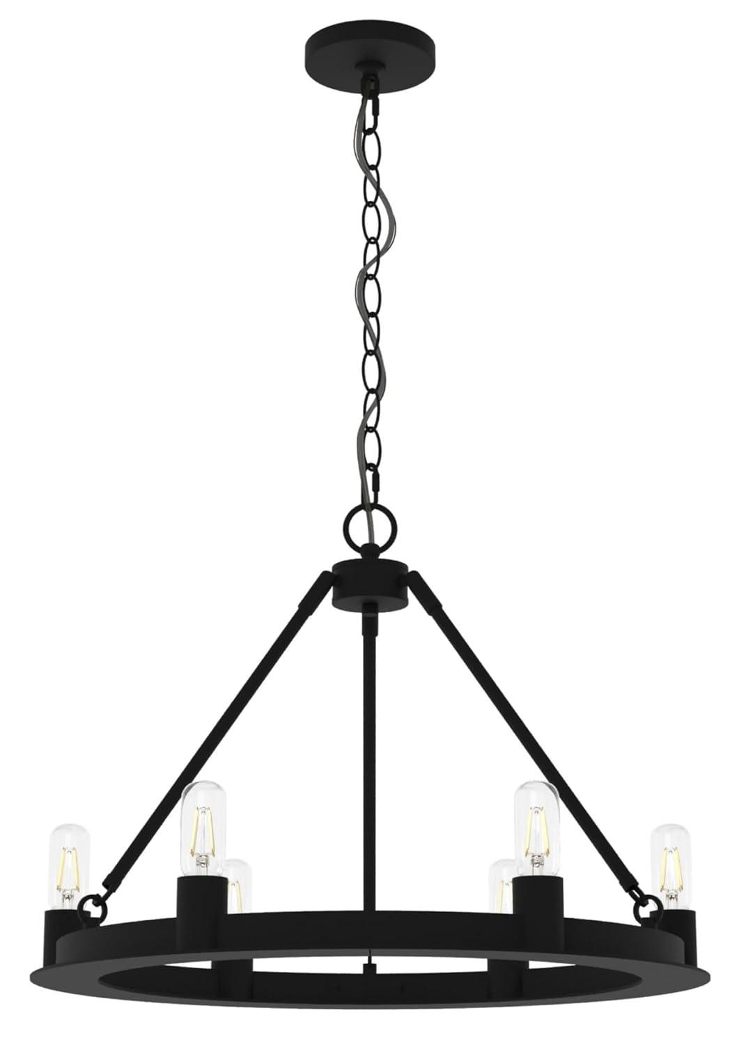 Hunter Saddlewood 6 Light Chandelier Ceiling Light Fixture