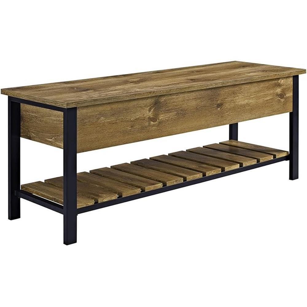 Walker Edison Storage Bench, Barnwood