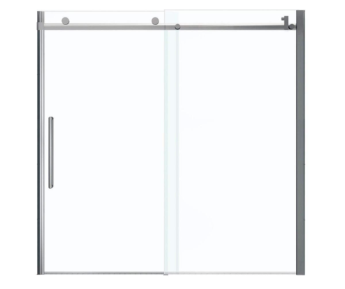 Halo 59 in. x 59 in. Frameless Sliding Tub Door in Chrome