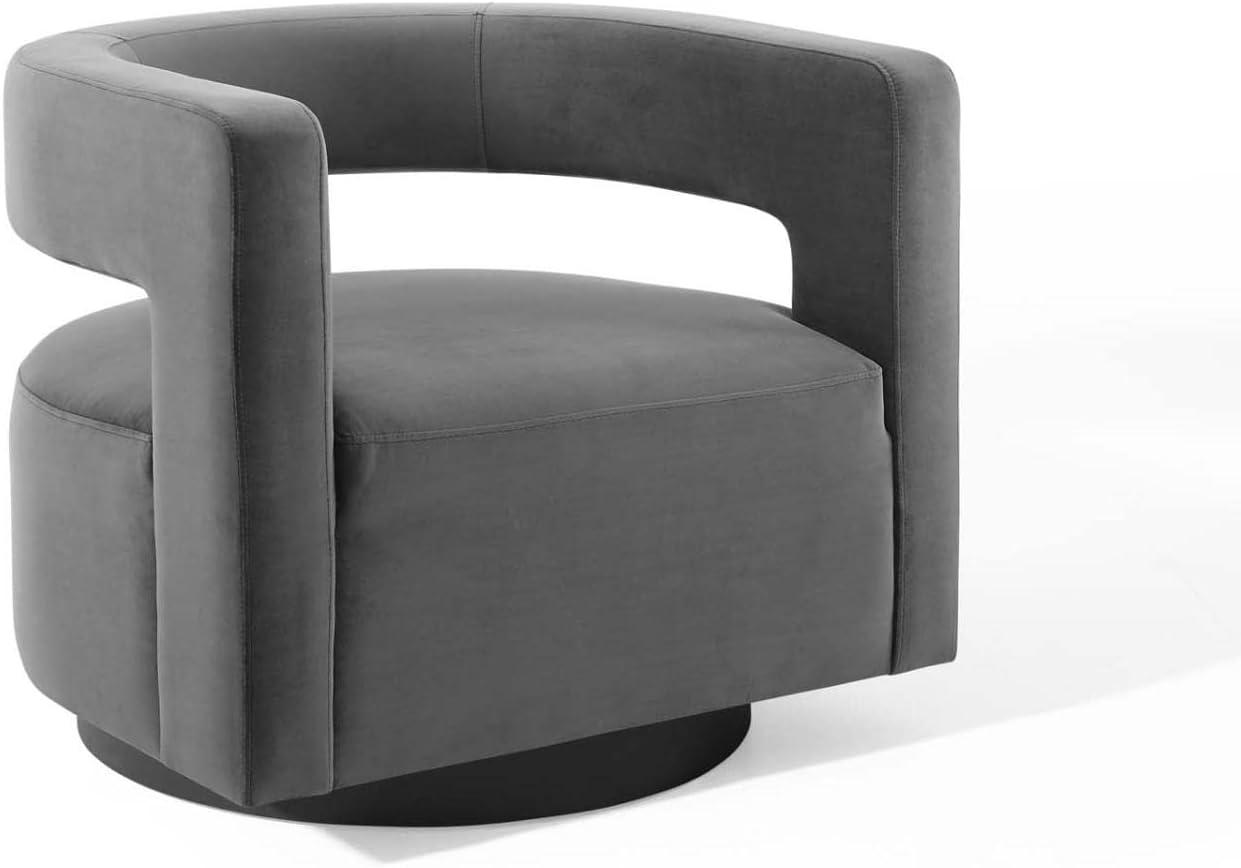 Modway Spin Cutaway Performance Velvet Swivel Armchair