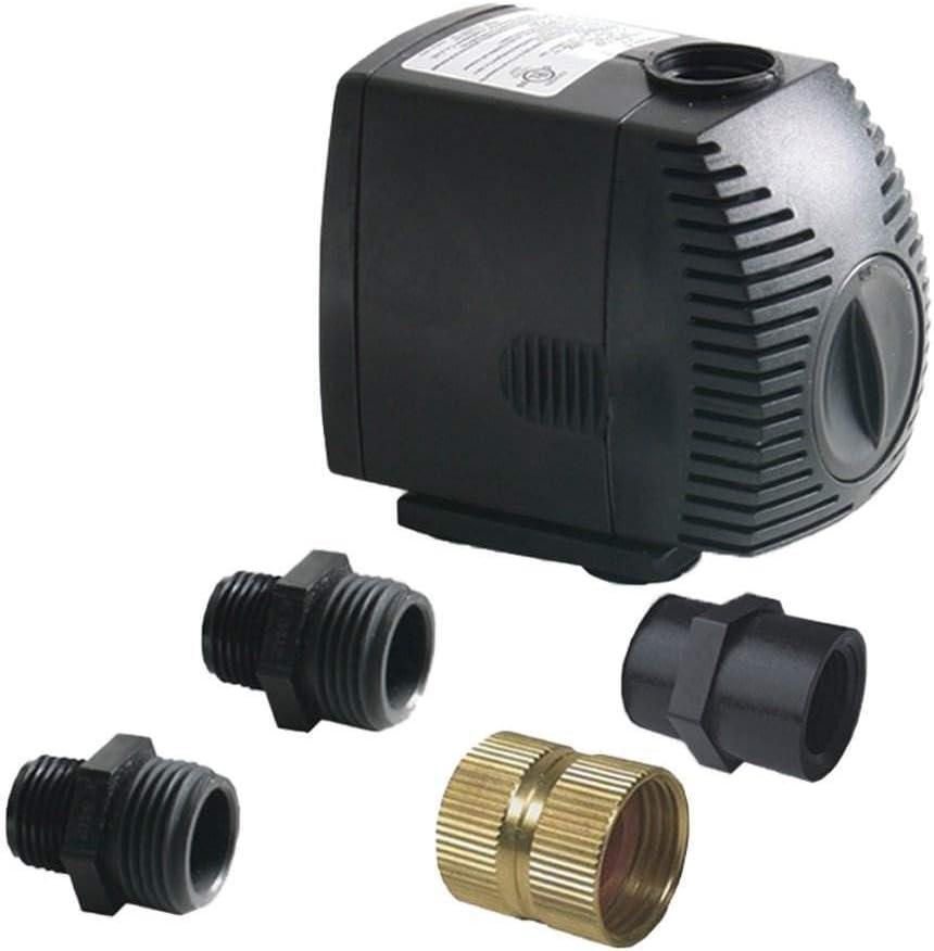 Algreen 500GPH Black Submersible Rain Barrel Pump Kit